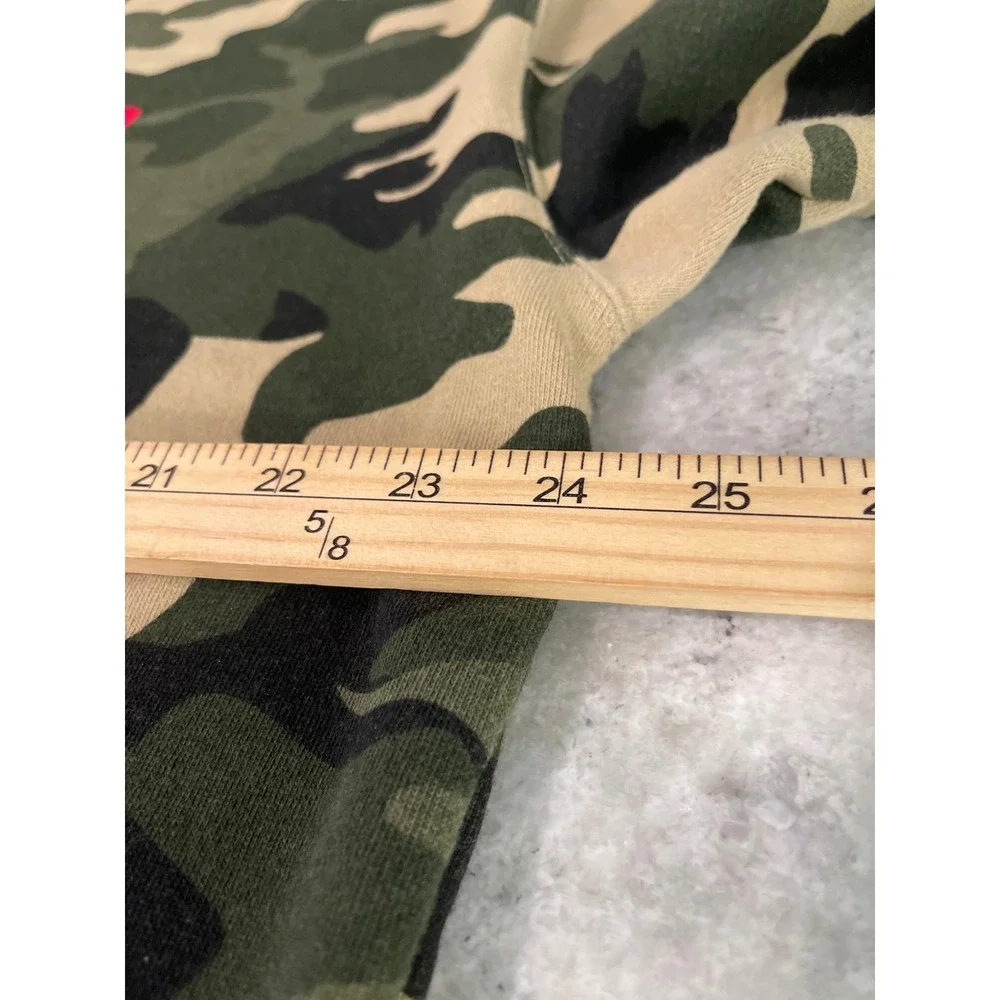 Salomondrin Hoodie Mens Large Green Camo Pullover Heart Logo Sweatshirt